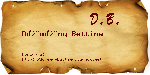 Dömény Bettina névjegykártya
