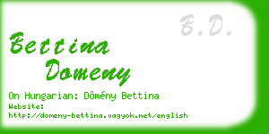 bettina domeny business card